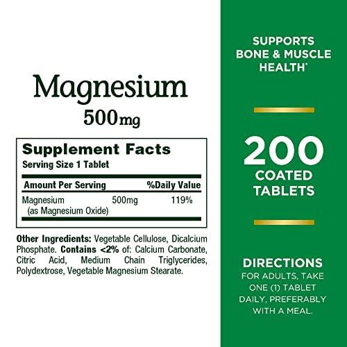 Magnesium Tablets for Strong Bones and Muscles