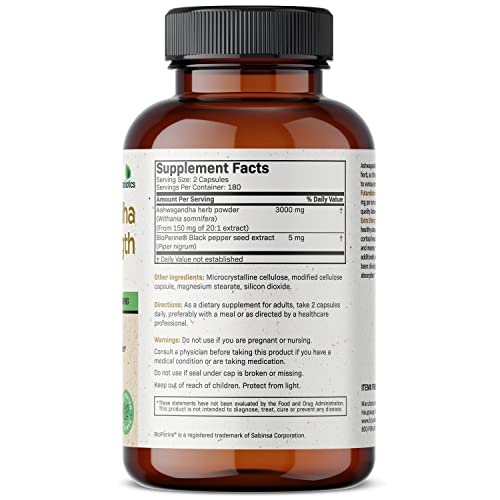 Extra Strength Ashwagandha Capsules - 360 ct