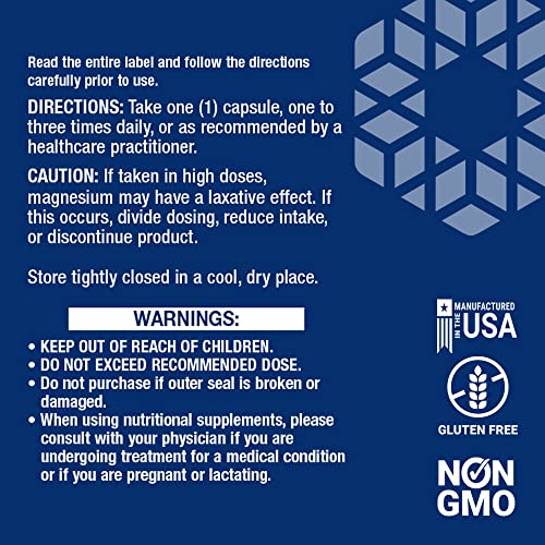 Magnesium Capsules for Cardiovascular Health - 100ct