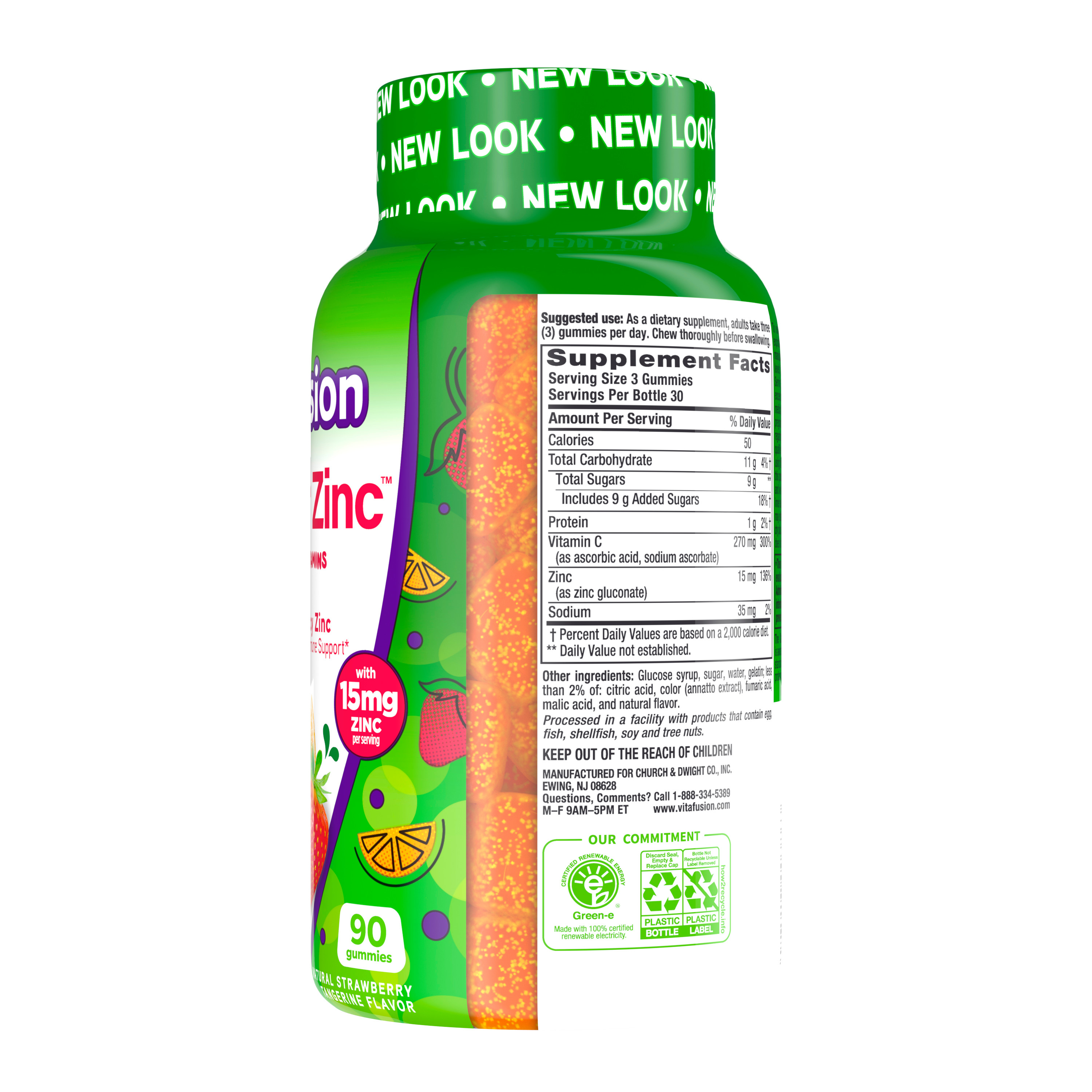 Vitafusion Zinc + Vitamin C Gummies 90ct