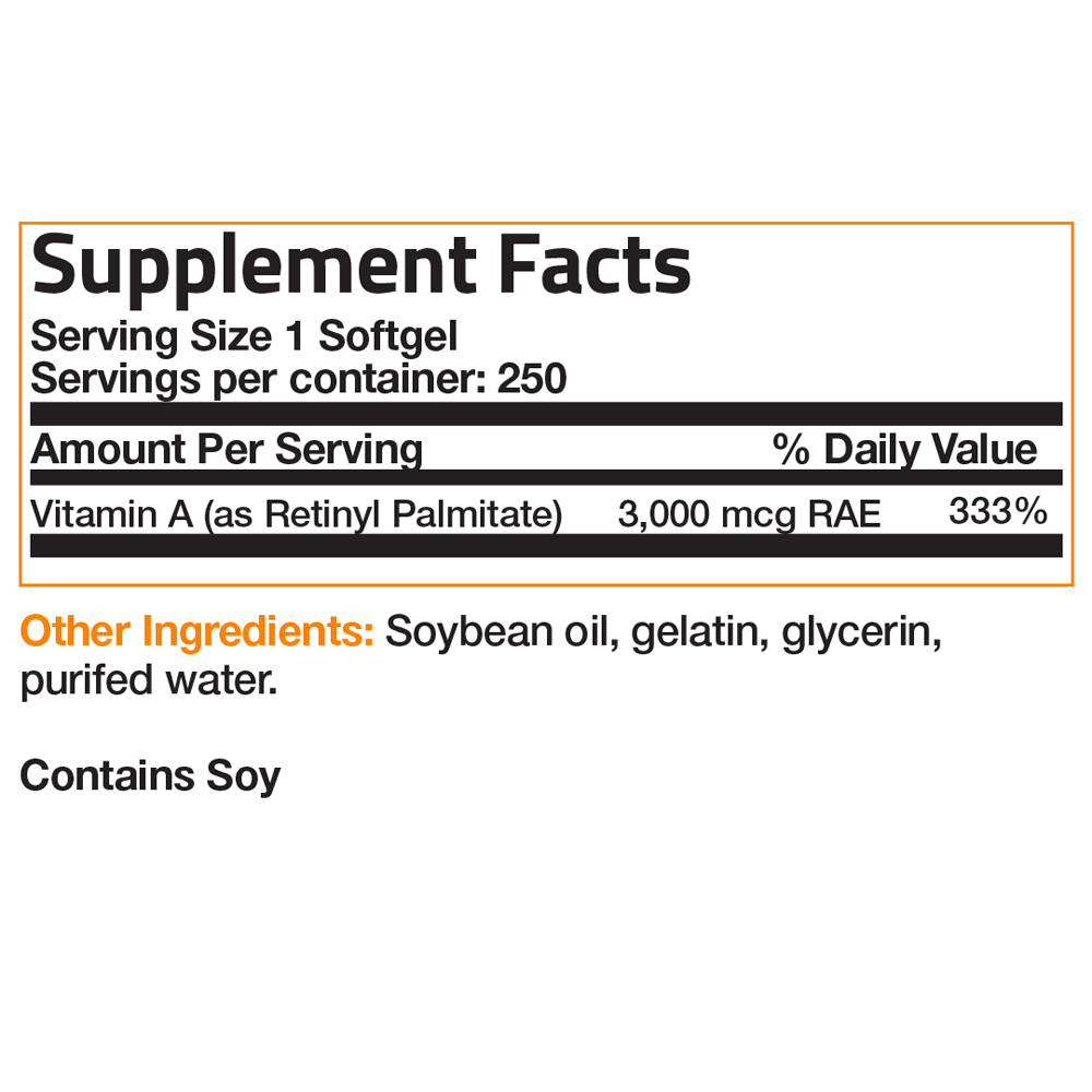 Premium Vitamin A 10,000 IU Softgels for Health