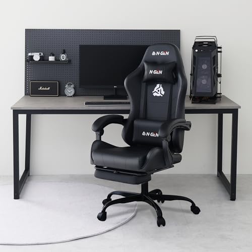 High Back N-GEN Gaming Chair with Footrest