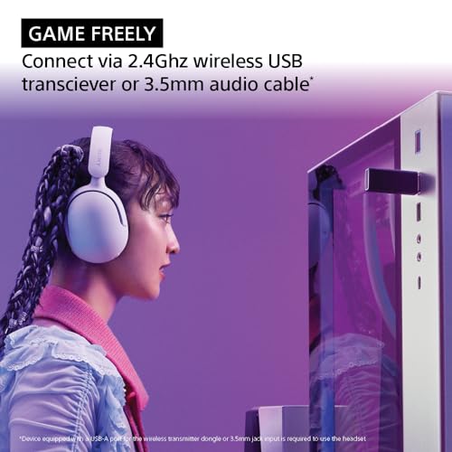 Sony INZONE H5 Wireless Gaming Headset, 360 Sound, PC/PS5