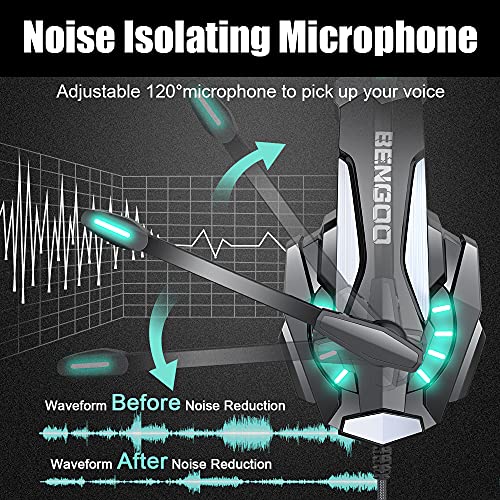 BENGOO G9000 Gaming Headset with Mic and LED