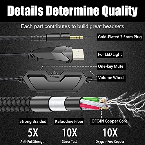 BENGOO G9000 Gaming Headset with Mic and LED