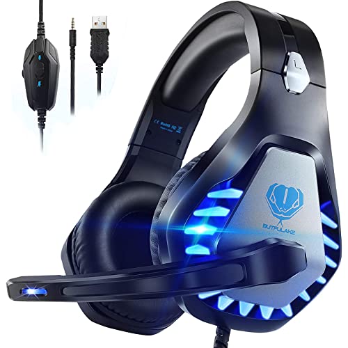 Pacrate Gaming Headset with Mic: PC PS5 PS4