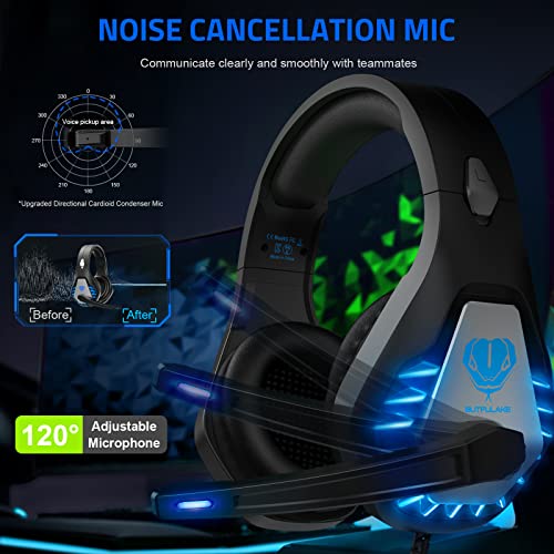 Pacrate Gaming Headset with Mic: PC PS5 PS4