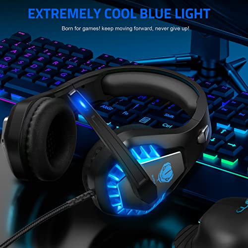 Pacrate Gaming Headset with Mic: PC PS5 PS4