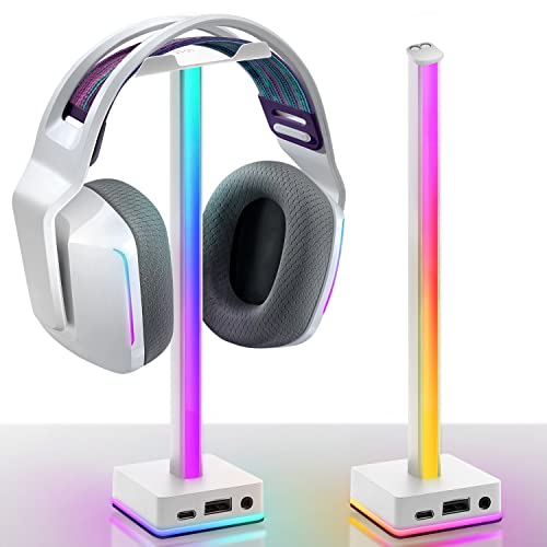 EZDIY-FAB RGB USB LED Headphone Stand Desk Organizer