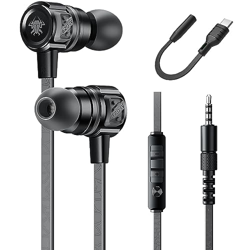 Dual plug gaming earbuds with mic for small ears