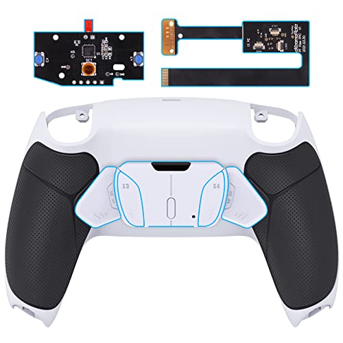 eXtremeRate Black Rubberized Grip & Programmable RISE4 Kit