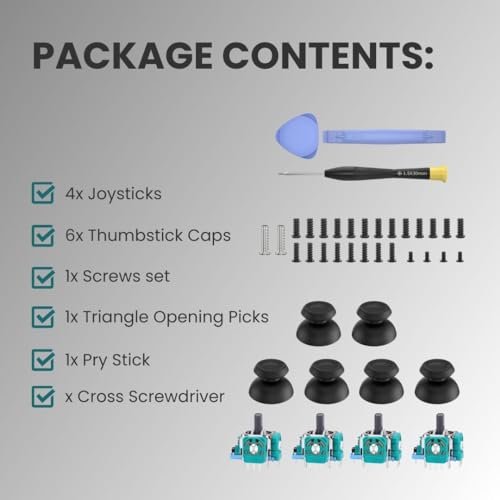 PS5 Analog Stick Repair Kit with 3D Joysticks