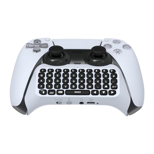 PS5 Bluetooth Chat Pad with Audio Jack & Speaker