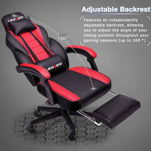 LEMBERI Racing Style Video Game Chair for Big & Tall Adults