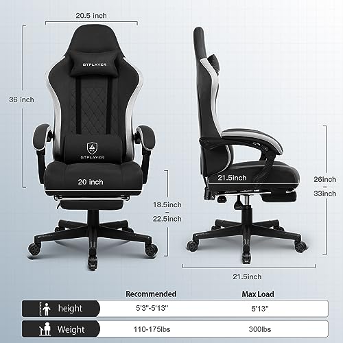 GTPLAYER Gaming Chair in Black Color