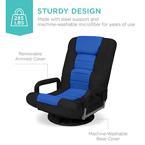 Swivel Gaming Chair with Lumbar Support and Armrests