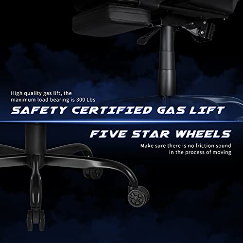 Homall Gaming Chair with Massage, Footrest, and Swivel