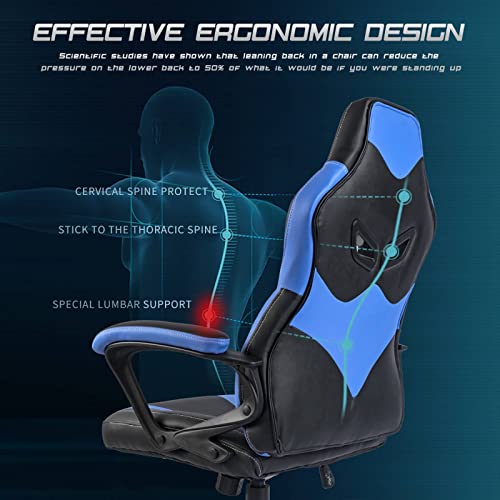 Blue JOYFLY Gaming Chair for Adults Teens - Ergonomic
