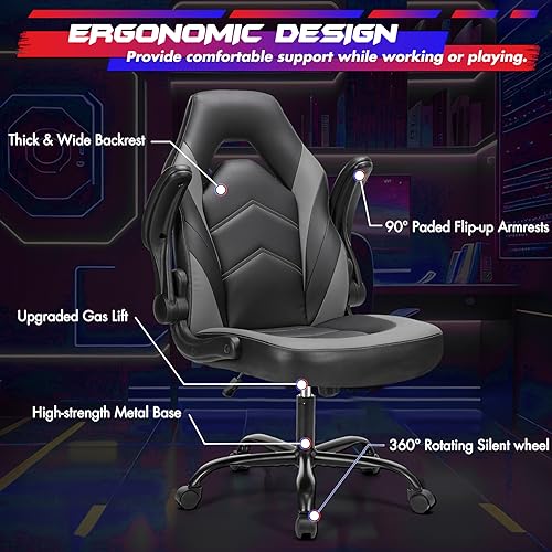 Ergonomic Swivel Gaming Chair for Adults and Kids