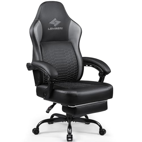 Large Gaming Chair with Footrest, Headrest, and Lumbar Support