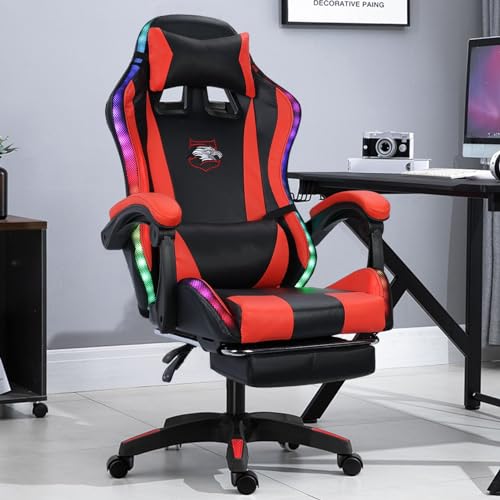 2024 Ergonomic Gaming Chair with Bluetooth Speakers & LED Lights