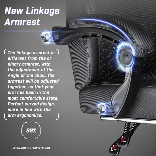 Large Gaming Chair with Footrest, Headrest, and Lumbar Support