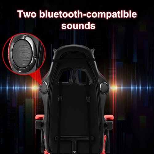 2024 Ergonomic Gaming Chair with Bluetooth Speakers & LED Lights