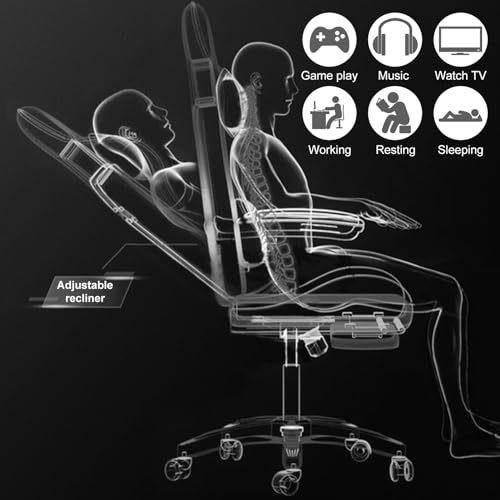2024 Ergonomic Gaming Chair with Bluetooth Speakers & LED Lights