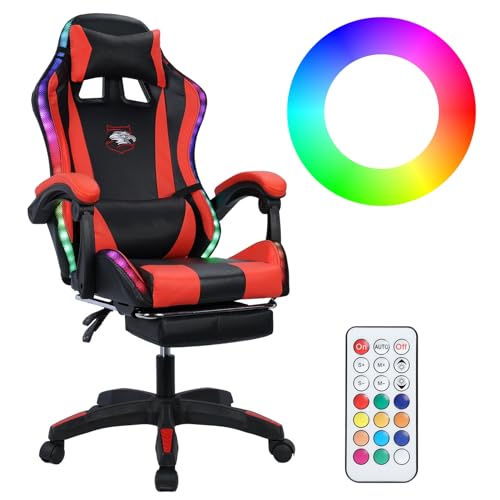 2024 Ergonomic Gaming Chair with Bluetooth Speakers & LED Lights