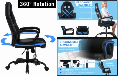 Tyyps Ergonomic High Back Gaming Chair - White