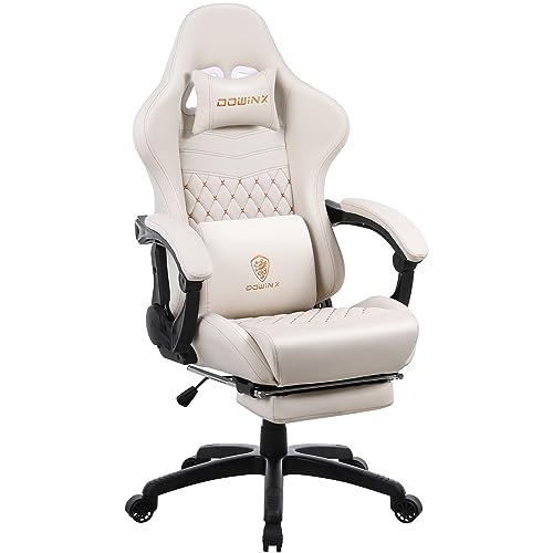 Dowinx Vintage Gaming Chair with Massage Lumbar Support