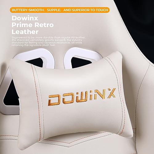 Dowinx Vintage Gaming Chair with Massage Lumbar Support