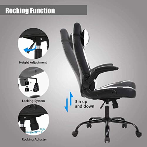 Racing Style Office High Back Desk Chair, White