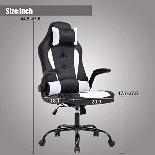 Racing Style Office High Back Desk Chair, White