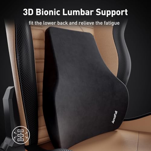 Brown AutoFull Gaming Chair with Lumbar Support