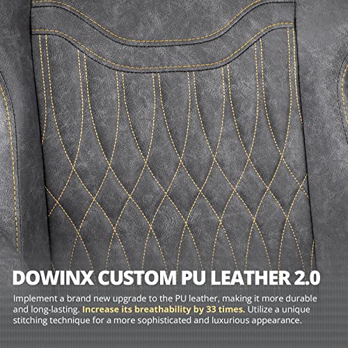 Gray Dowinx Gaming Chair with Massage and Footrest