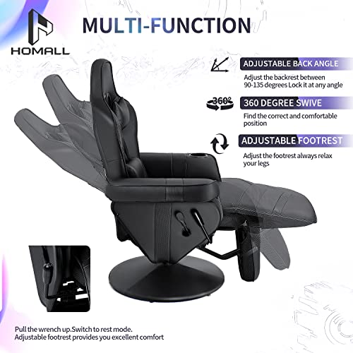 Homall Racing Style Gaming Chair with Footrest and Headrest