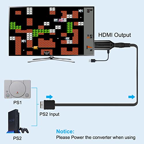 PS1/PS2 HDMI Adapter with True RGB Signal Output