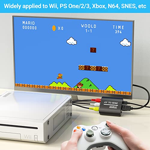 AV to HDMI Converter Adapter for Multiple Game Consoles