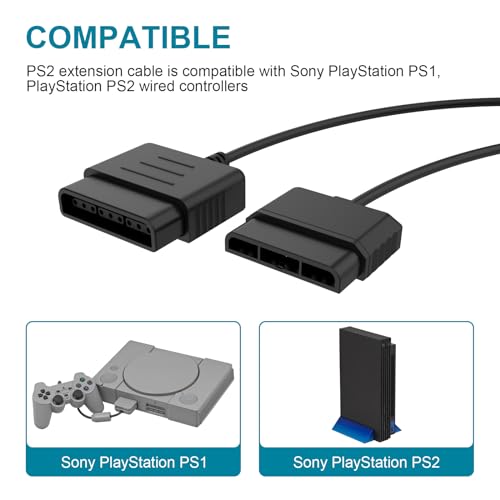 6ft Extension Cable for Sony PS1/PS2 Game Console