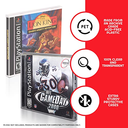 PS1 Game Box Protectors - Clear Cases (Pack of 25)