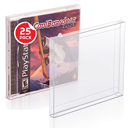 PS1 Game Box Protectors - Clear Cases (Pack of 25)