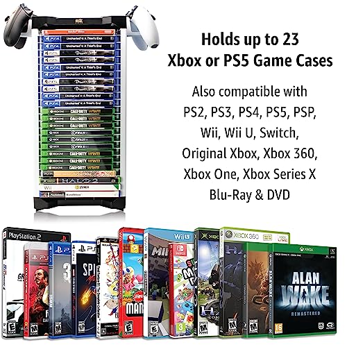 Universal Game Holder with Controller Mounts for 9 Consoles