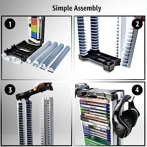Universal Game Holder with Controller Mounts for 9 Consoles