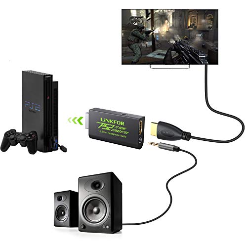 LiNKFOR PS2 to HDMI Converter with 3.5mm Audio