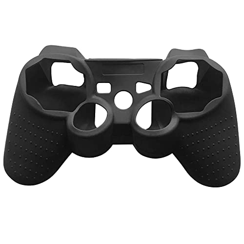 Black Silicone Gel Skin Case for Sony PS2/PS3 Controller