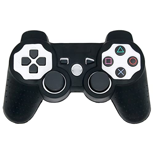 Black Silicone Gel Skin Case for Sony PS2/PS3 Controller