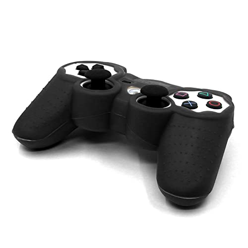 Black Silicone Gel Skin Case for Sony PS2/PS3 Controller