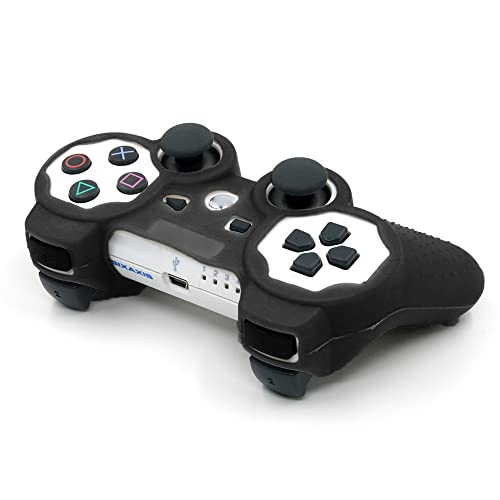 Black Silicone Gel Skin Case for Sony PS2/PS3 Controller