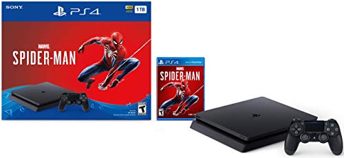 PS4 Slim 1TB Console - Spider-Man Bundle (Renewed)